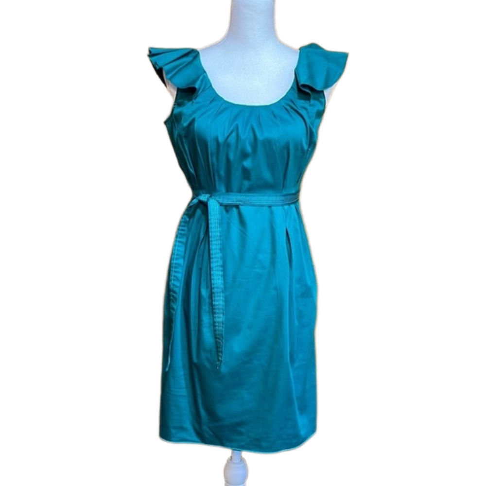 Banana Republic Belted Dress with Ruffle Straps - EUC